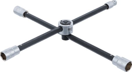 Křížový klíč na kola s kloubem | pro osobní vozidla | čtyřhran | 17 x 19 x 21 x 12