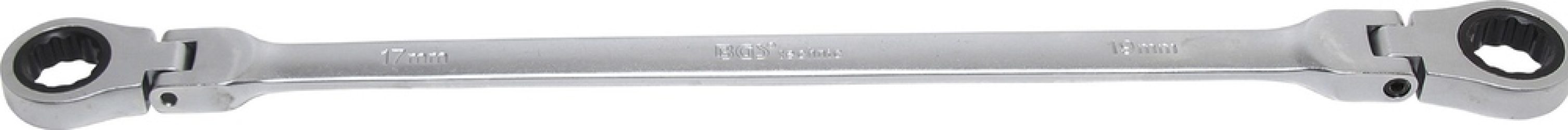 Oboustranný ráčnový kloubový klíč | 17 x 19 mm