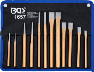 Sada vyrážečů závlaček / sekáčů / důlčíků | 12dílná