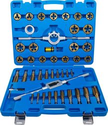 Sada závitníků a oček | s povrchem Tin | M6 - M24 | 45dílná