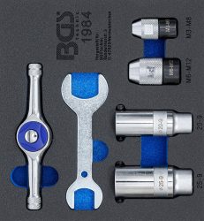 Vložka do dílenského vozíku 1/6: sada upínacího nářadí pro závitníky | 6dílná