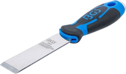 Škrabka | nerezová | těžká dvoukomponentní gumová rukojeť s otvorem