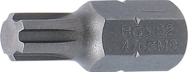 Bit | Délka 30 mm | pohon vnější šestihran 10 mm (3/8") | klínový profil (pro RIBE) M8