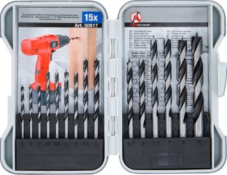 Sada vrtáků do dřeva | 3 - 10 mm | 15dílná