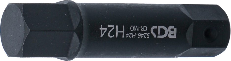 Bit | Délka 100 mm | pohon vnější šestihran 22 mm | vnitřní šestihran 24 mm