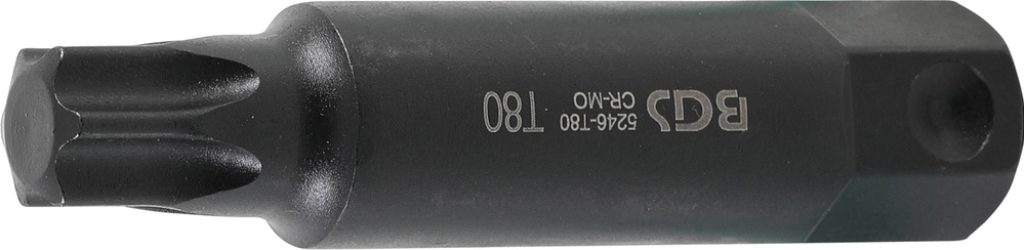 Bit | Délka 100 mm | pohon vnější šestihran 22 mm | T-profil (pro Torx) T80