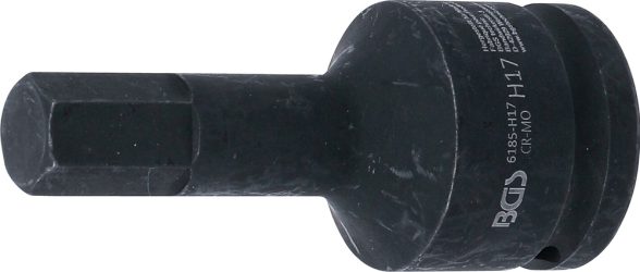 Silová nástrčná hlavice | délka 100 mm | 20 mm (3/4") | vnitřní šestihran 17 mm