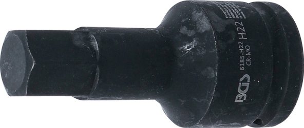 Silová nástrčná hlavice | délka 100 mm | 20 mm (3/4") | vnitřní šestihran 22 mm