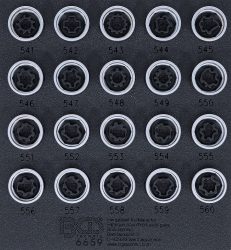 Vložka do dílenského vozíku 1/6: sada zástrčných hlavic pro bezpečnostní šrouby ráfků pro VAG | 20dílná