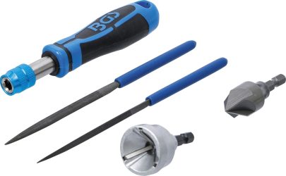 Vnější/vnitřní odjehlovač a sada pilníků | 5dílná