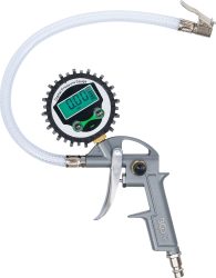 Pistole pro huštění pneumatik s manometrem | digitální | 0 - 8 barů