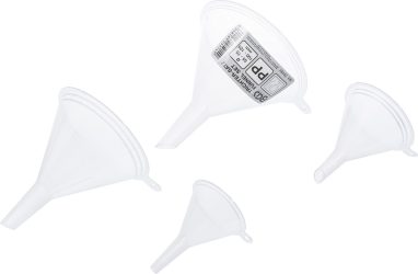 Sada trychtýřů | vhodná pro přímý styk s potravinami | Ø 55 - 125 mm | 4dílná