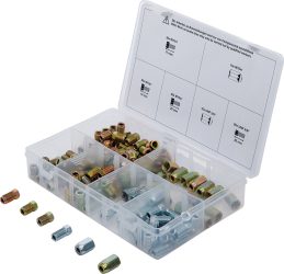 Sortiment převlečných matek a šroubů na brzdové vedení | 135dílný