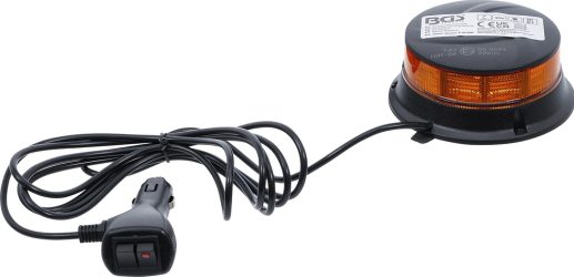 Otočný maják | žlutý | s magnetem | 12 V / 24 V | Ø 130 mm