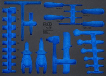 Vložka do dílenského vozíku 3/3 | prázdná | pro BGS 70218