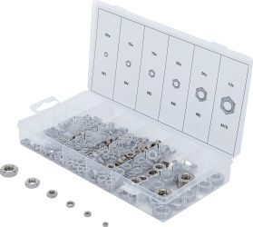 Sada šestihranných matic | nerezová ocel | 300dílná