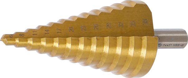 Kónický vrták | s titanovým povrchem | Ø 6 - 38 mm