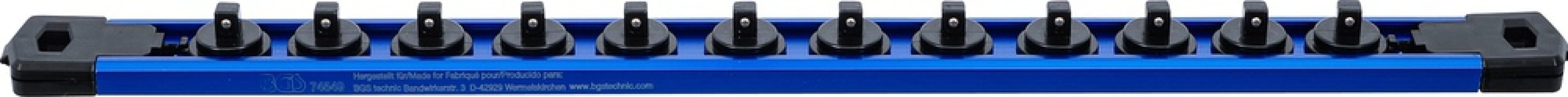 Lišta pro upevnění 12 nástrčných hlavic | magnetická | pro 6