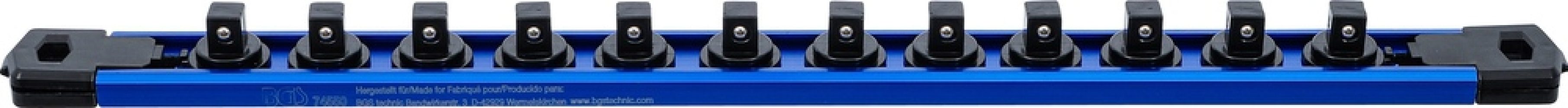 Lišta pro upevnění 12 nástrčných hlavic | magnetická | pro 10 mm (3/8")