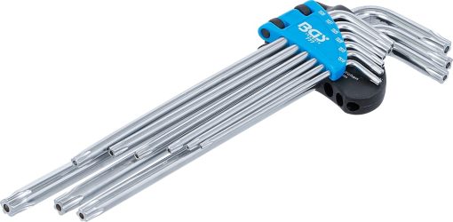 Sada zahnutých klíčů | velmi dlouhé | TS-profil (pro Torx Plus) TS10 - TS50 | 9dílná