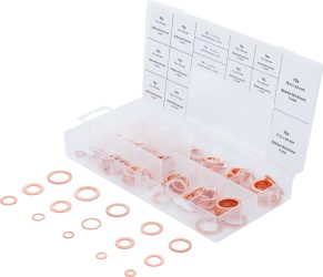Souprava těsnicích kroužků | měď | 150dílná