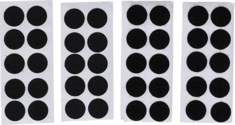 Kolečka na suchý zip | samolepicí | černá | 40dílná