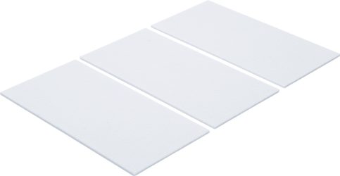 Souprava plstěných kluzáků | desky | bílé | 100 x 200 mm | 3dílná