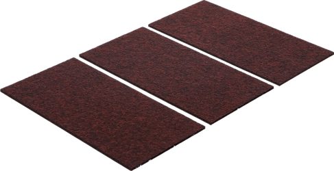 Souprava plstěných kluzáků | desky | hnědé | 100 x 200 mm | 3dílná