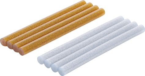 Souprava patron tavného lepidla | zlaté/stříbrné metalické | Ø 11 mm