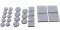 Sada kluzných podložek | šedé | 25dílná