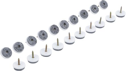 Sada filcových podložek pod nábytek | se šrouby | Ø 24 mm | 20dílná