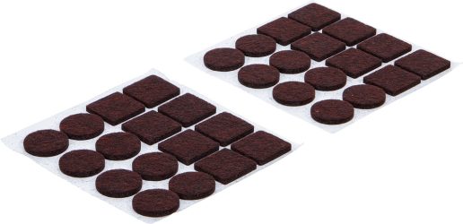 Sada filcových podložek pod nábytek | hnědá | 32dílná