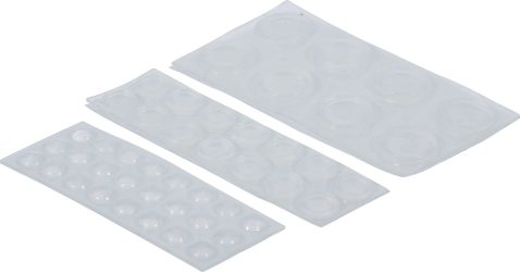 Sada elastických dorazů | transparentní | 46dílná