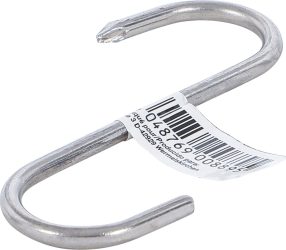 Hák S-forma se špicí | Nerezová ocel | 80 mm