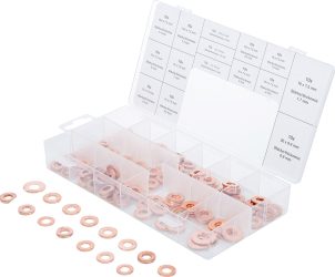 Sada měděných podložek pro vstřikovací trysky | 150dílná