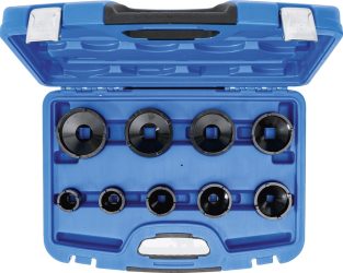 Sada klíčů na matice se zářezy | vnější čep | KM4 - KM12 | 9dílná