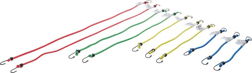 Sada gumových upínáků | 300 - 800 mm | 10dílná