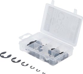 Sada třmenových pojistných kroužků | 3 - 15 mm | 94dílná