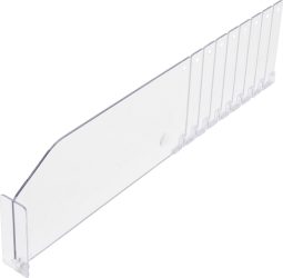 Plastový oddělovač | transparentní | 285 / 480 x 120 mm