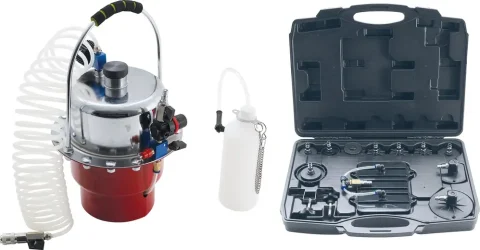 Sada pneumatického odvzdušňovacího přípravku brzd a adaptérů | 17dílná